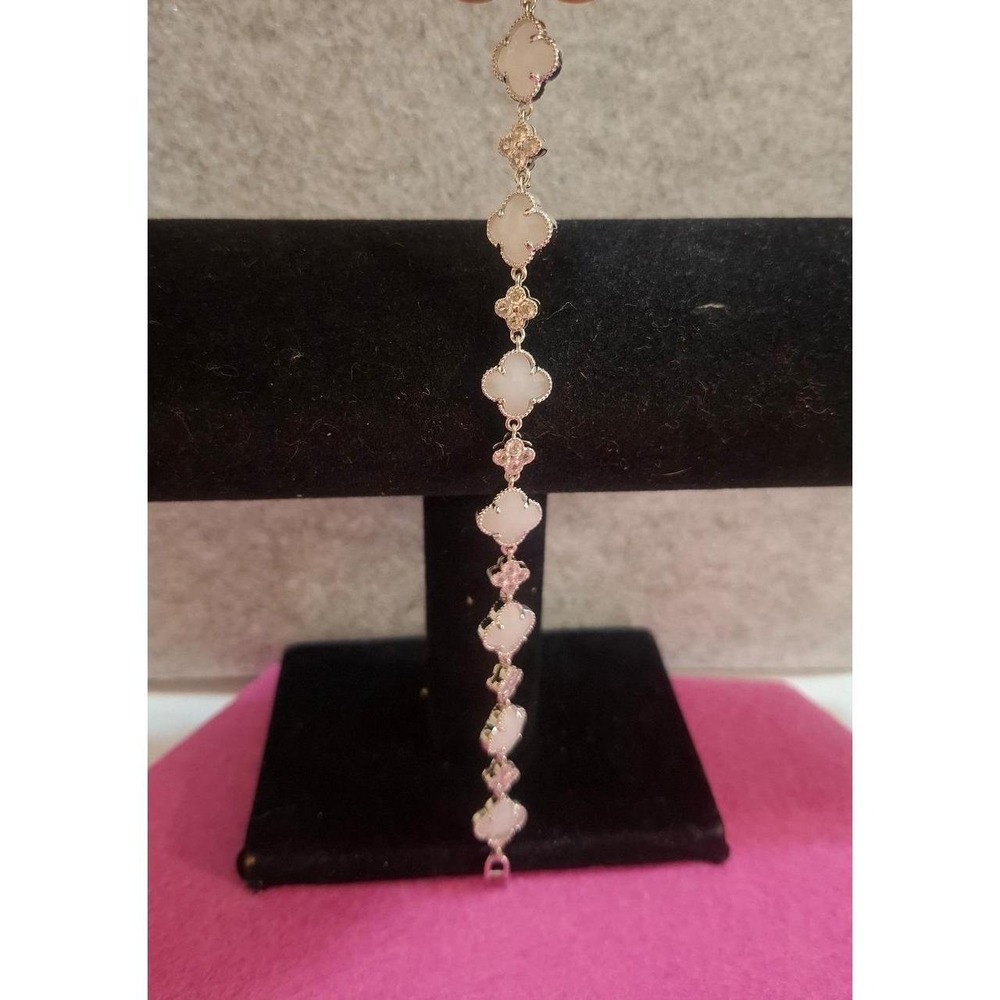 Clover plated silver bracelet - Picture 5 of 5